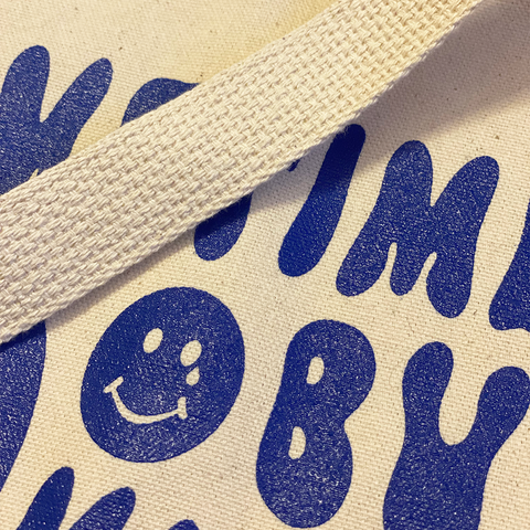 'sometimes sad, but mostly happy' canvas tote