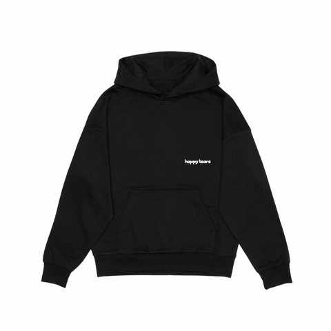 'sorry! i’m busy unlearning things' midweight black hoodie
