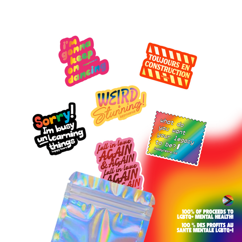 show your colours! - vinyl sticker pack (x6)